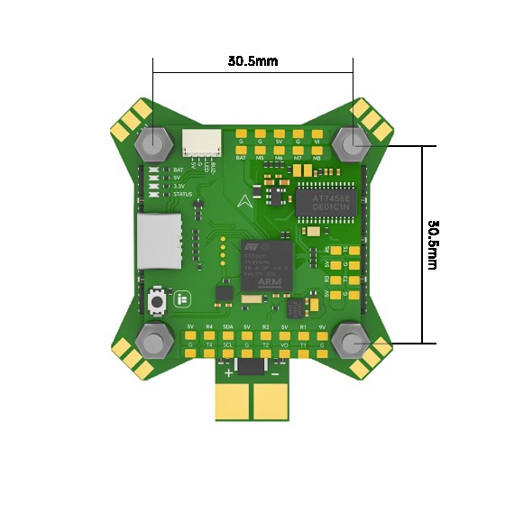 Hot Sales IFlight F745+E55 4-IN-1 55A ESC STM32F745 Flight Stack for Racing Long Range Flying With 2-6S Metal Material